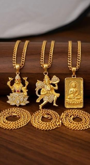 २४ क्यारेट गोल्ड प्लेटेड पञ्चधातु चेन र लकेट सेट (साथमा फ्री बेरुवा औँठी)